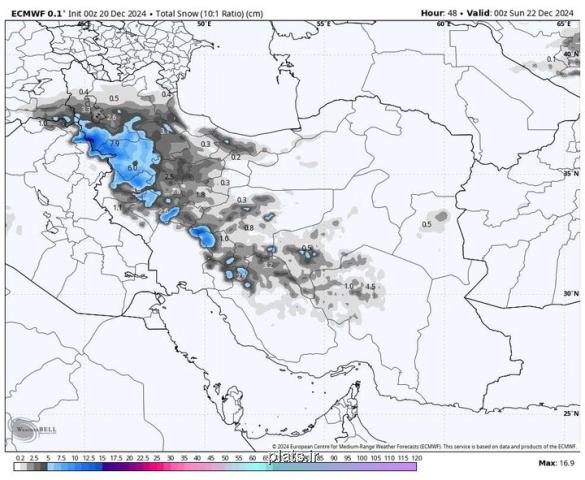 هواشناسی ایران 19 دی ورود سامانه بارشی جدید به 5 استان